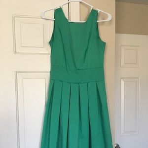 Kelly green pleated sundress